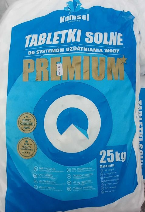 Sól w tabletkach do uzdatniania wody KAMSOL PREMIUM 25kg
