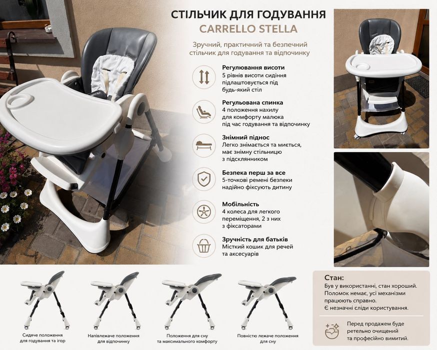 столик (стільчик) для годування