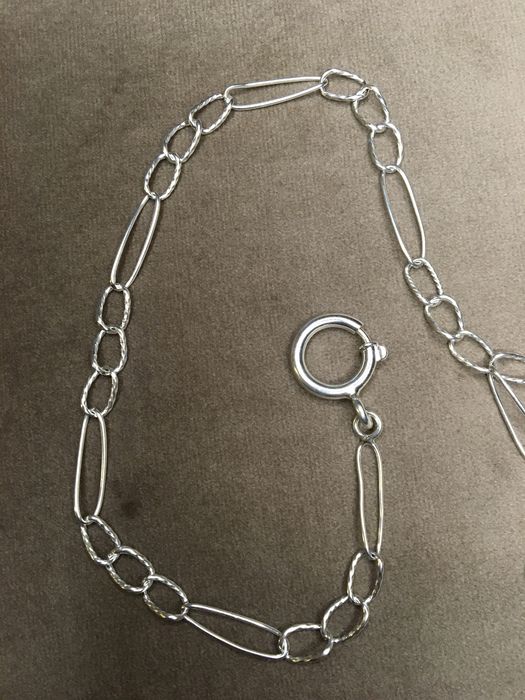 Corrente para relogio de bolso em prata