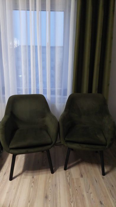 Krzesła 2szt  butelkowa zieleń