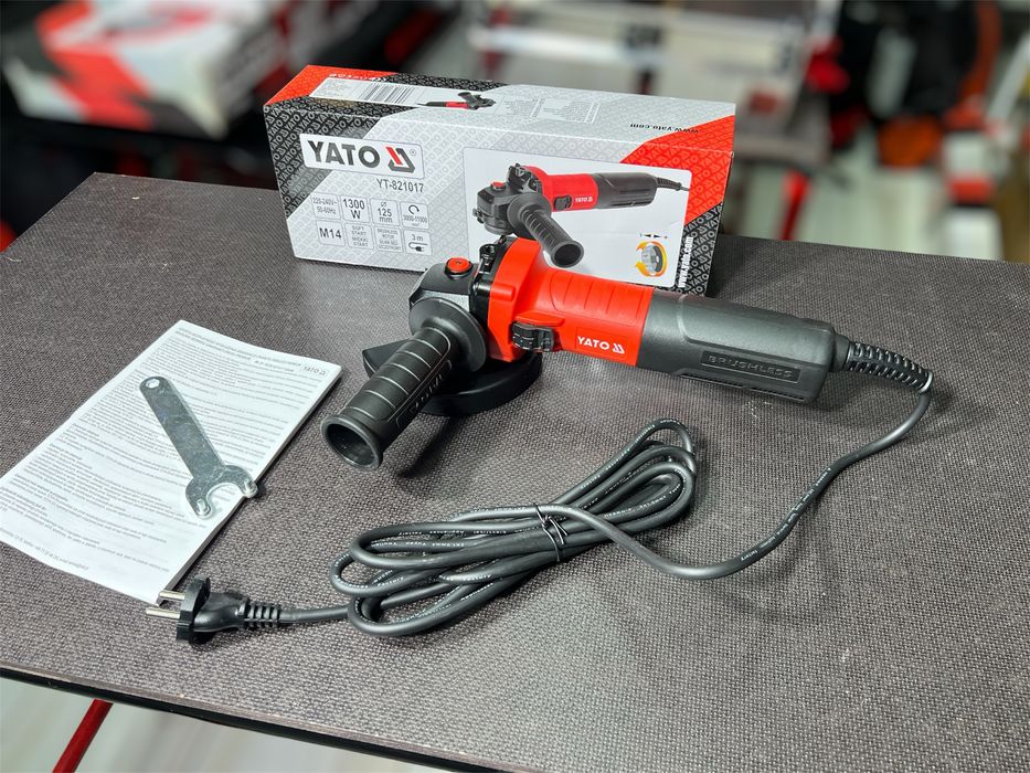 Бесщеточная болгарка YATO YT-821017 - 1300 Вт, регулировка оборотов