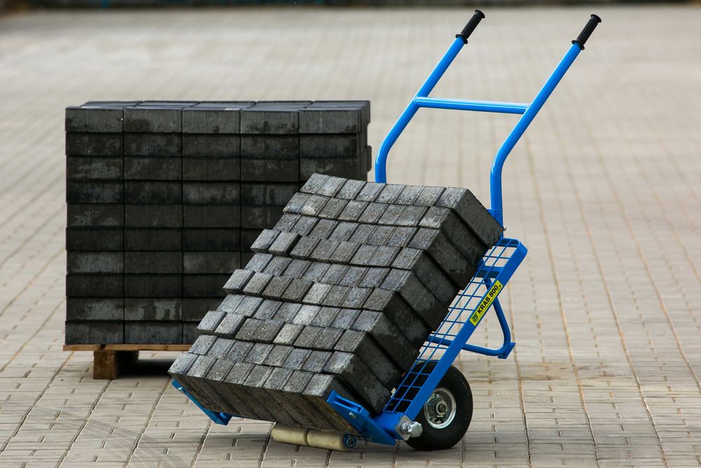 Wózek brukarski Jazon KRAB 800 do pionowych rzędów kostki brukowej