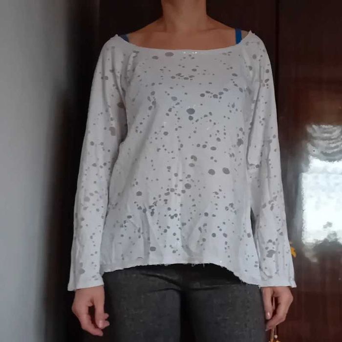 biały sweter cienki 40