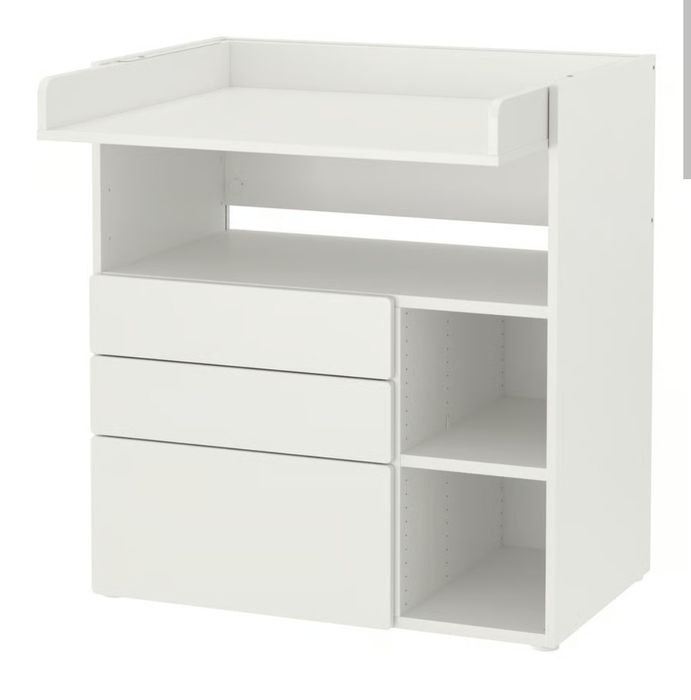 Trocador, branco branco/com 3 gavetas IKEA