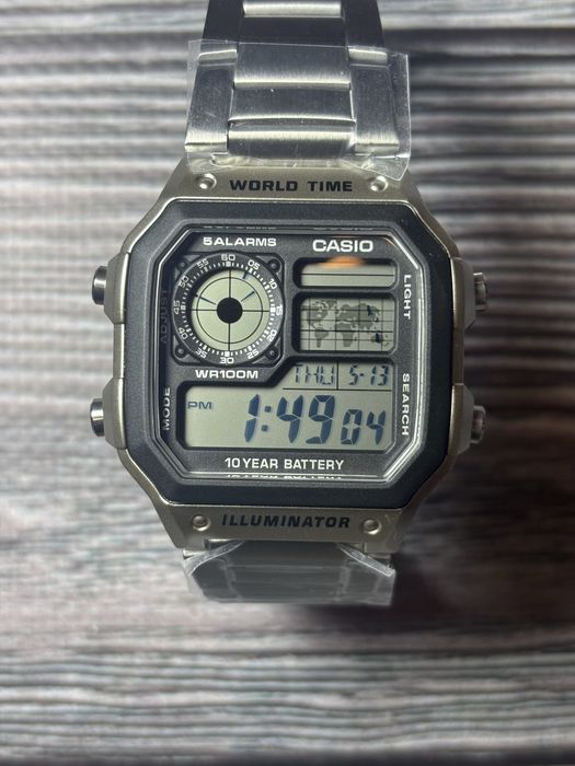 Годинник Casio AE-1200WHD-1AVDF чоловічі Касио часы мужские Оригінал