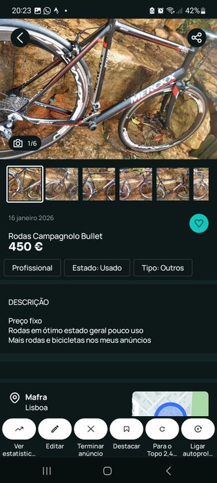 Artigos de bicicleta em saldo