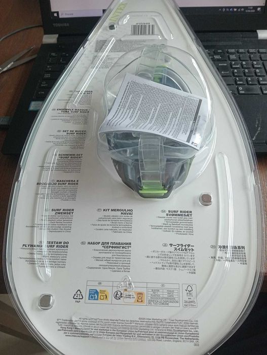 Kit Mergulho Intex Aquaflow Youth 8+ | Novo e Selado | Máscara + Snorkel