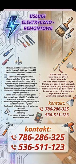 Usługi remontowo - elektryczne