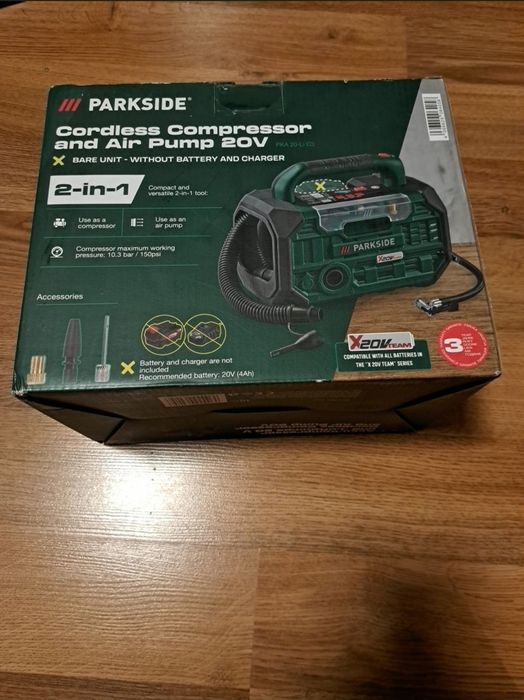 Pompka do kół I materacy parkside 20v