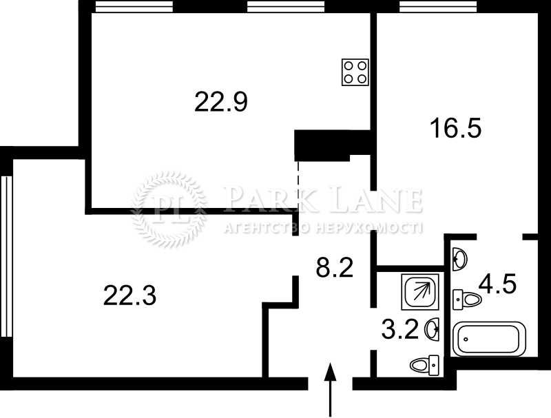2-кімнатна квартира за адресою вул. Дмитрівська (площа 79 м²) - Atlanta.ua - фото 23