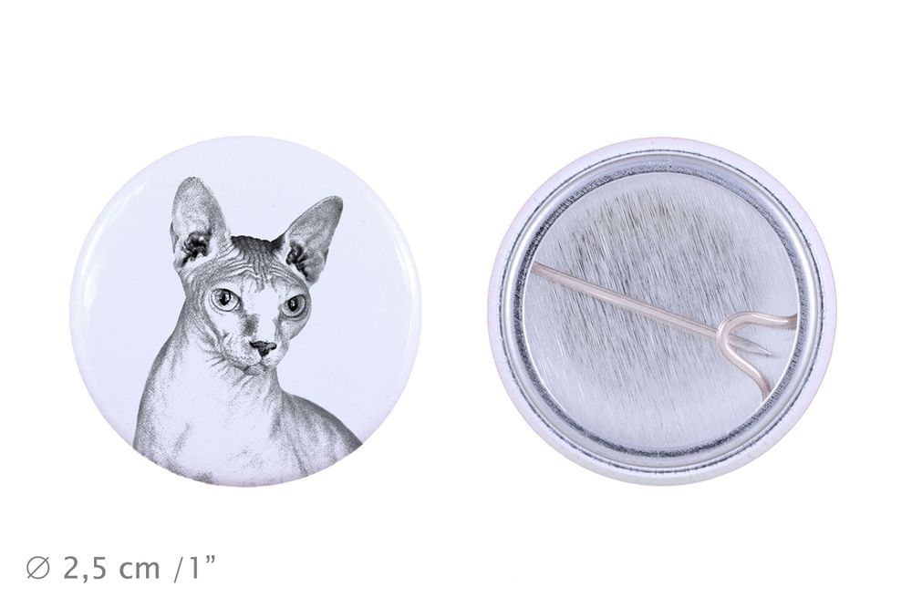 Sfinks przypinka z kotem mała Art-Dog