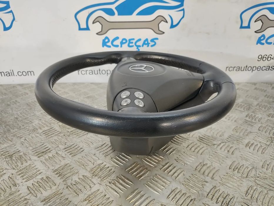VOLANTE GUIADOR COMPLETO MERCEDES SLK R171 PELE MULTIFUNÇÕES AIRBAG