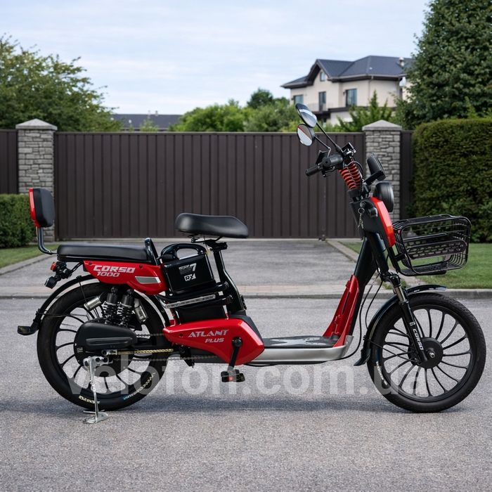 Електровелосипед CORSO ATLANT Plus 1000W 60V/21Ah, червоний, 2026