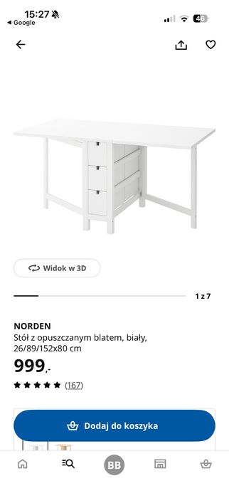 Stół składany Ikea Norden