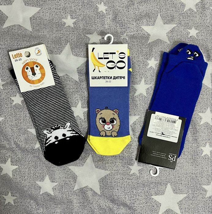 Нові дитячі шкарпетки носки 20-22 демі набір