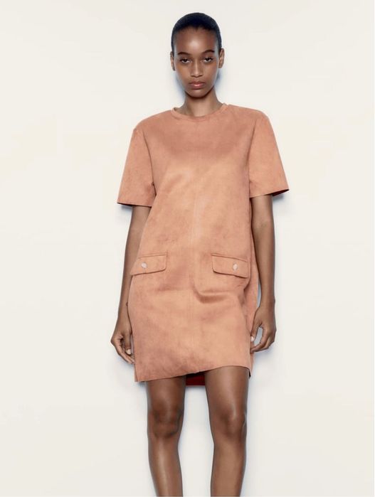 Нова сукня zara з штучної замші.