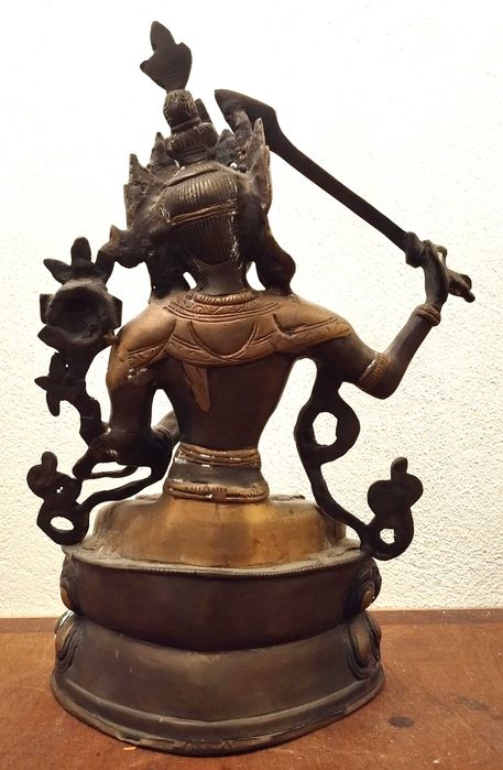 Estátua Monjushri Bodhisattva, Deus da Sabedoria Transcendente, Buda