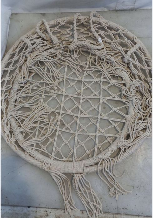 NOWY piekny fotel wiezacy hamak makramowy hustawka wiszaca z poduszka