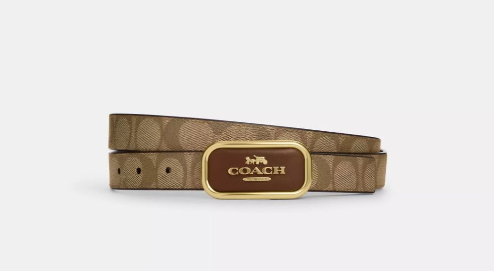 Ремінь Coach Morgan 25 mm двохсторонній пояс шкіра