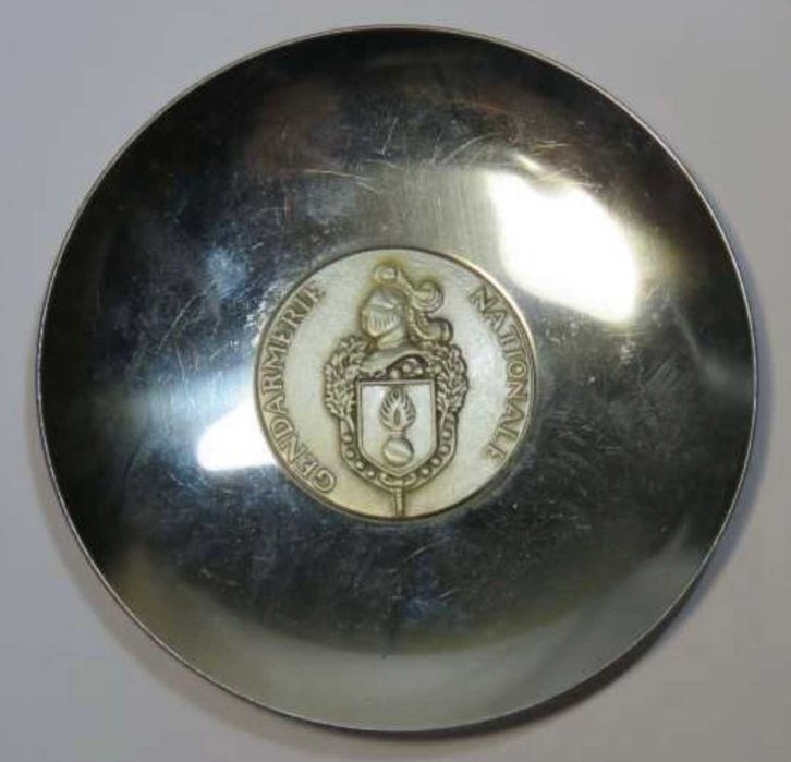 Prato de lembrança vintage da Gendarmerie Nationale francesa / Vide-Poche