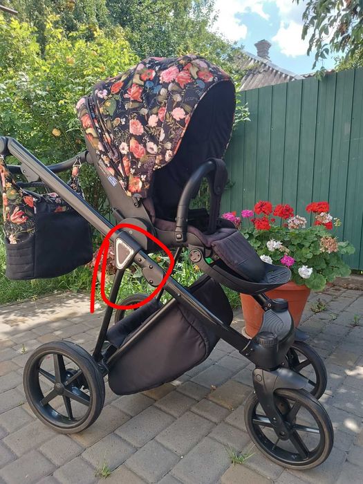 Коляска 2в1 Adamex Porto Flowers