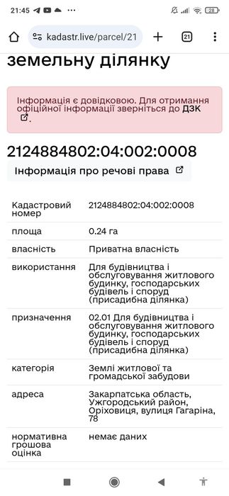 Продам земельну ділянку