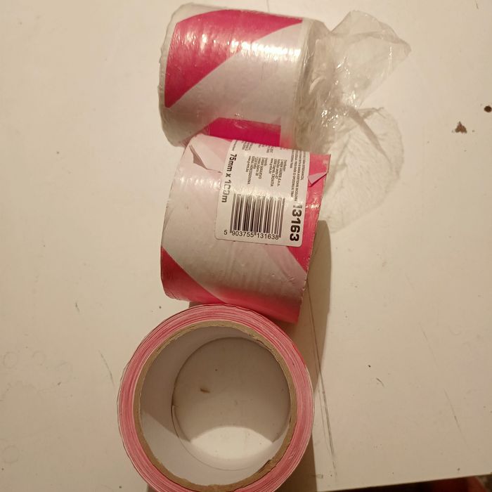 Taśma odgradzająca biało-czerwona 3 sztuki