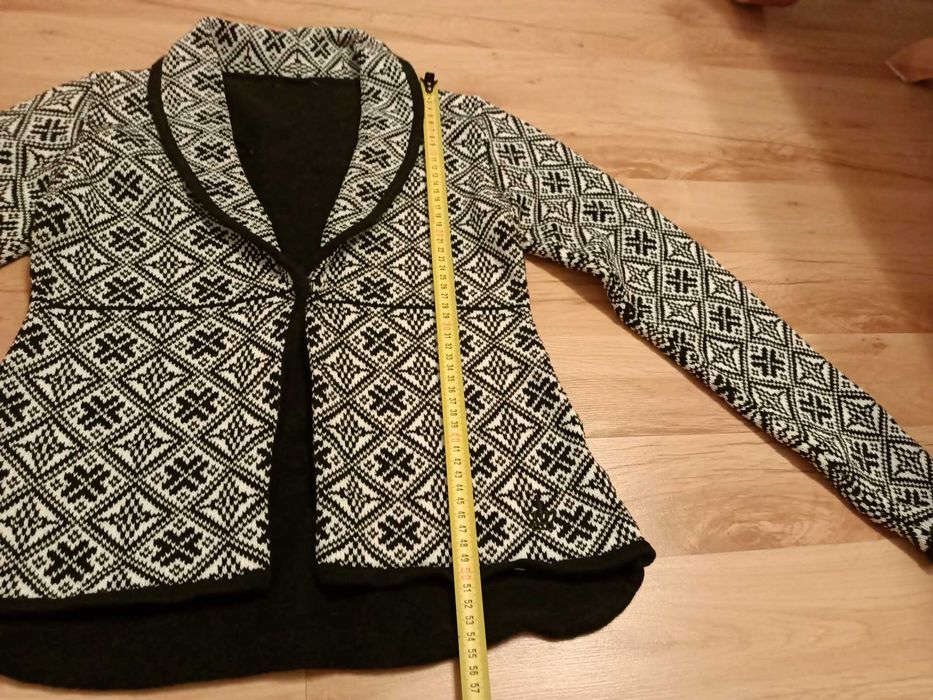 Wełniany elegancki sweter, żakiet 34-36