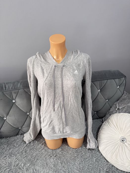 Bluza damska adidas szara z kapturem