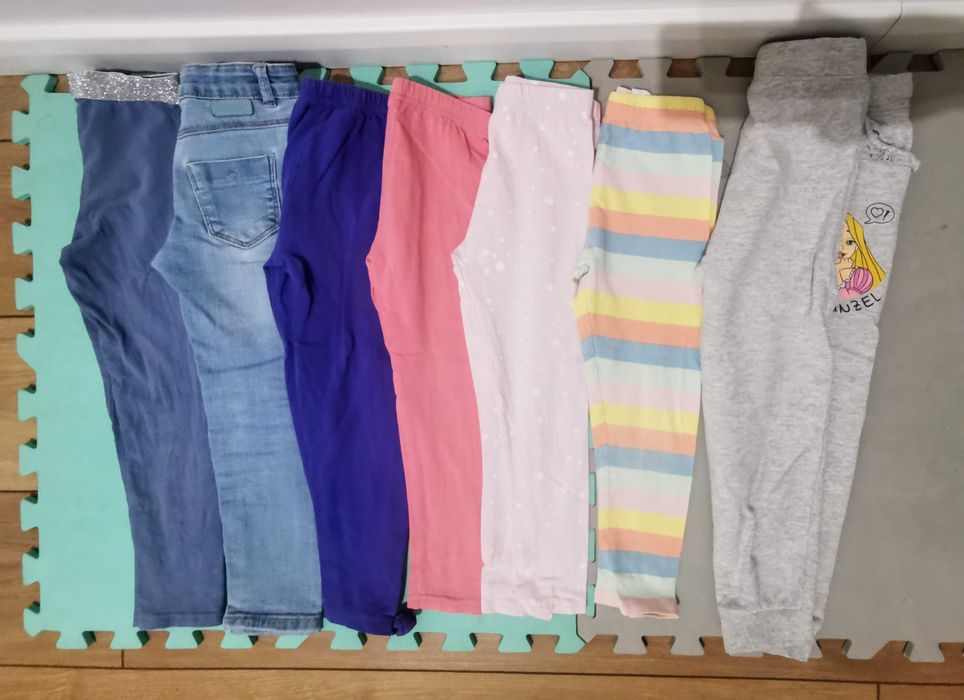 Paka 110-116 dziewczynka. 43szt. lato/zima szlafrok kurtka