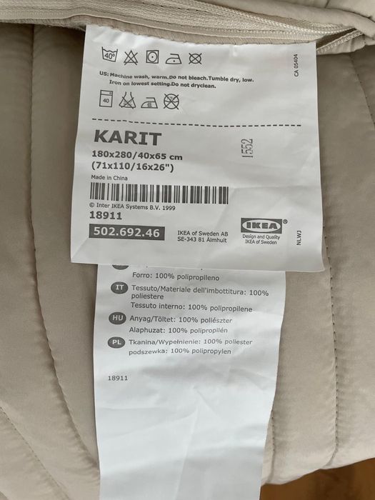 Colcha IKEA KARIT + Fronha – 180x280 cm