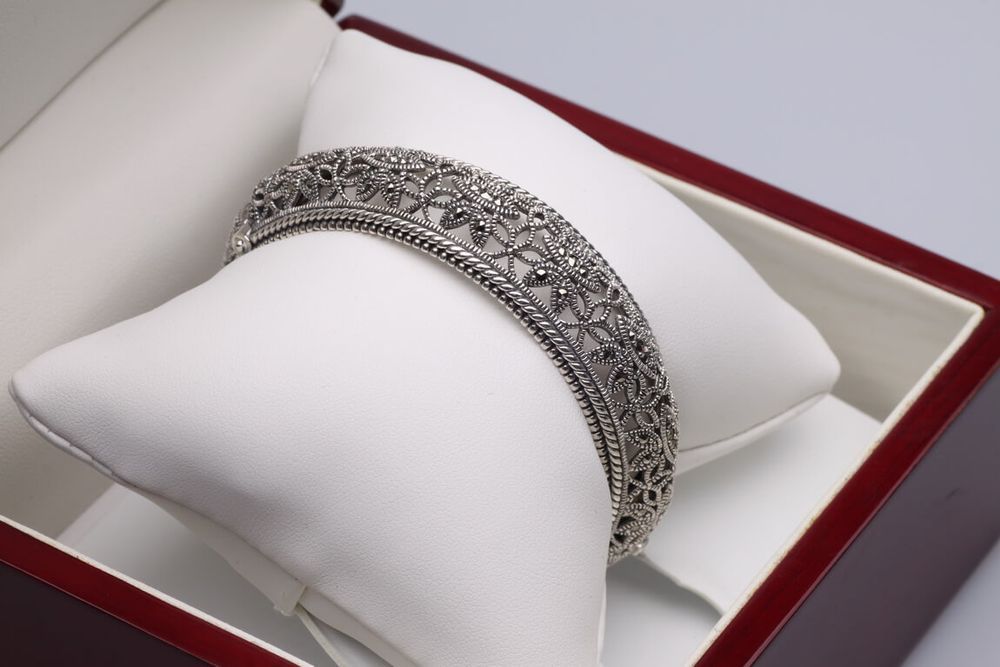 Srebrna bransoleta Staviori 18 cm