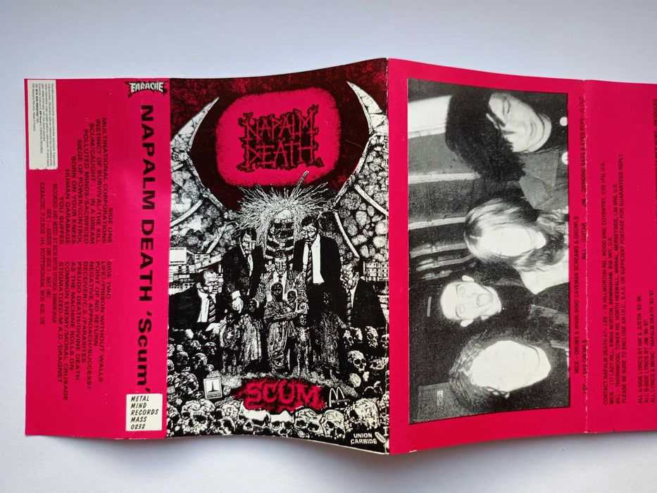 Napalm Death - Scum kaseta magnetofonowa