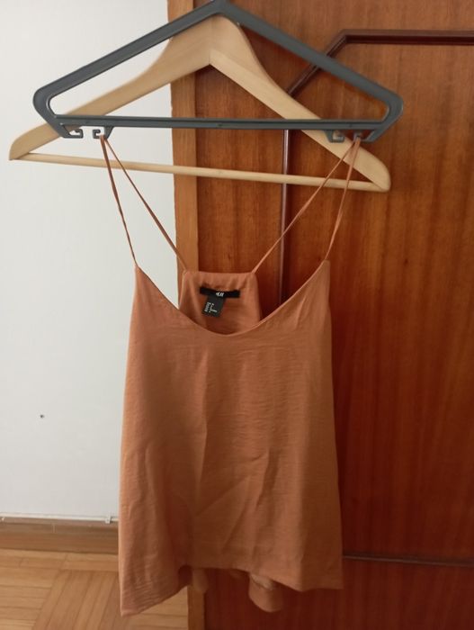 Top de alças H&M castanho