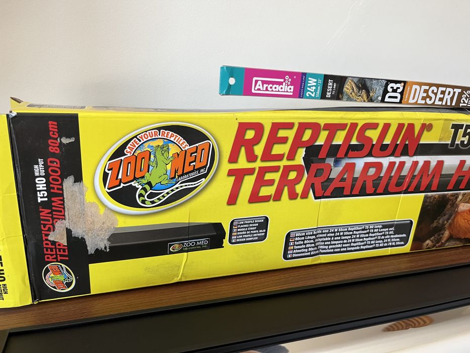 Calha luz terrário Zoomed Reptisun T5 80cm