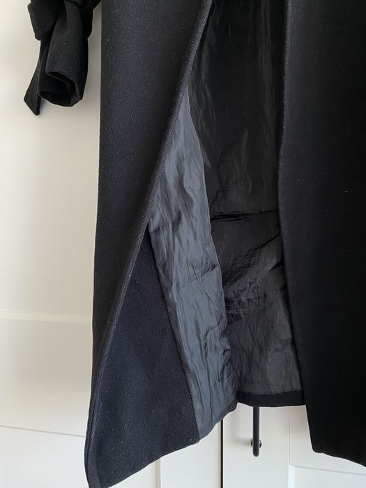 Vero Moda S płaszcz czarny oversize długi