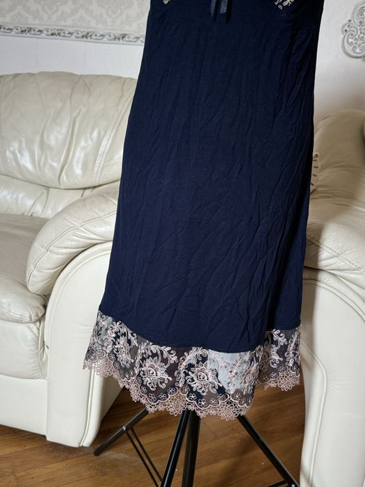 Нічна сорочка трикотажна мережевна кружевная ночная пеньюар