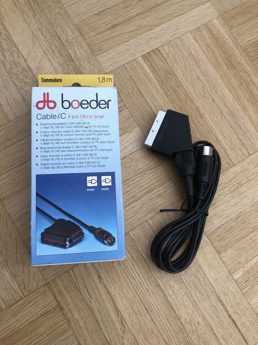 Markowy kabel do Commodore 64 128 oraz Atari XL XE box