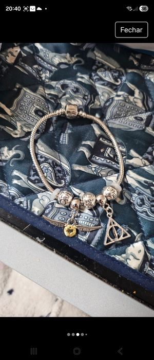 Pulseira harry potter em prata