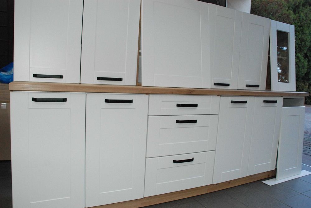 Meble kuchenne Białe/Artisan MDF 19 mm - Nowe - styl Skandynawski