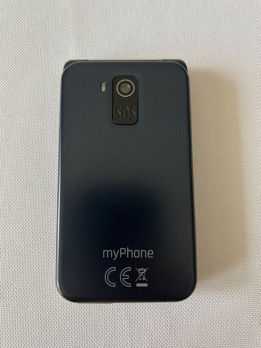 Telefon z klapką myPhone FLIP LTE dla seniora czarny granatowy  komplet