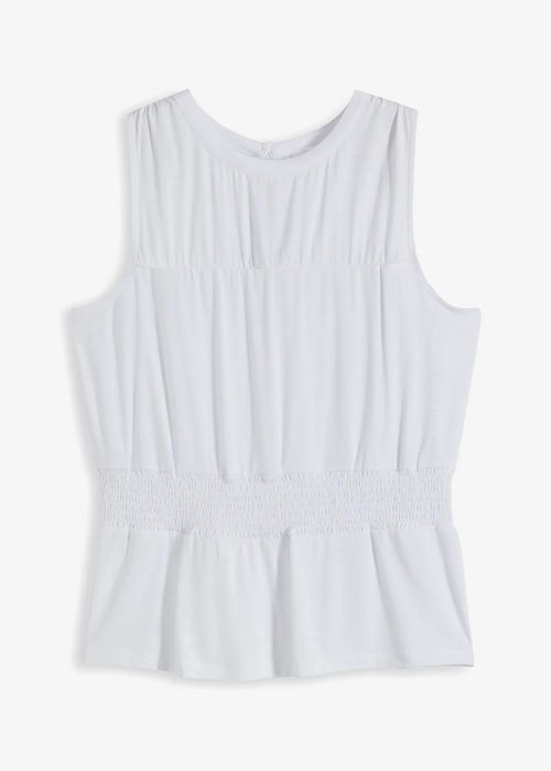 B.P.C top damski bez rękawów biały r.44/46