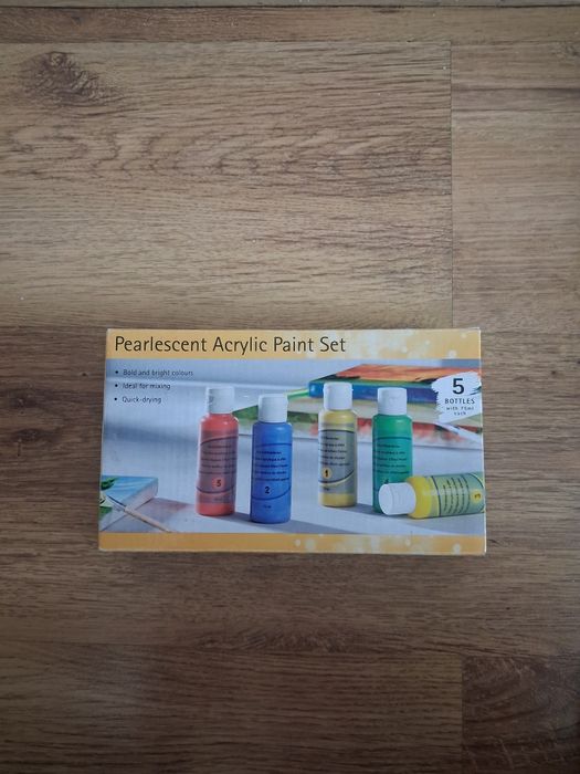 zestaw farb akrylowych z efektem perłowym