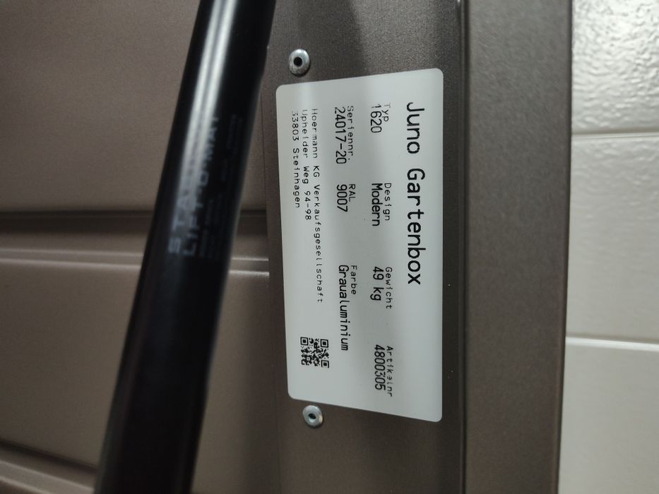 NOWA Skrzynia schowek ogrodowy balkon Hörmann Juno 1620 na zamek