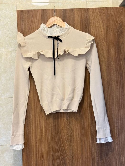 Лонгслив свитер гольф трикотажный zara