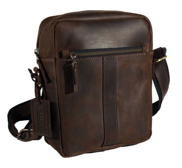 Сумка чоловіча шкіряна на плече SULLIVAN smvp157-1(30) коричнева