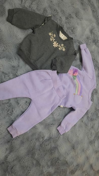 Дитячий тепленький костюмчик і кофтинка на дівчинку 1 рік