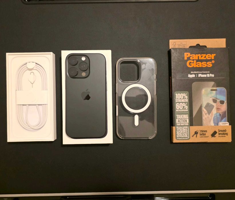 iPhone 16 Pro 256GB Black Titanium, como novo, usado 3 vezes - Não aceito trocas