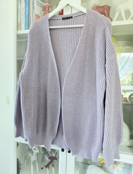 Shein lekki liliowy kardigan wiosenny 38
