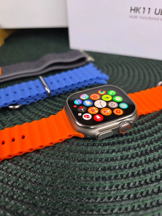 Smartwatch męski HK Ultra3 , AMOLED 2,12” • 2 paski • NOWY